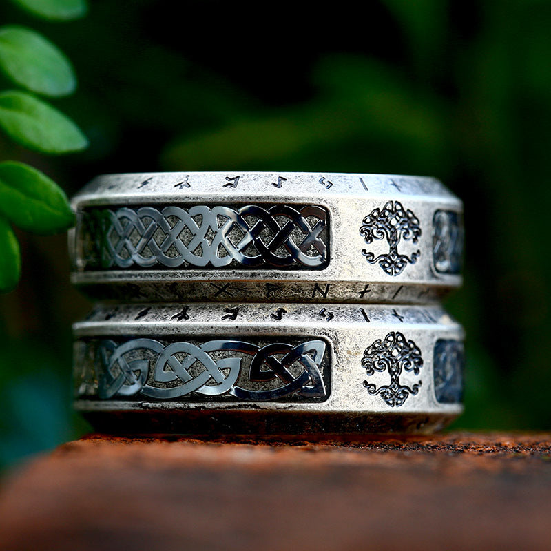 Vintage Tree Of Life Stainless Steel Ring