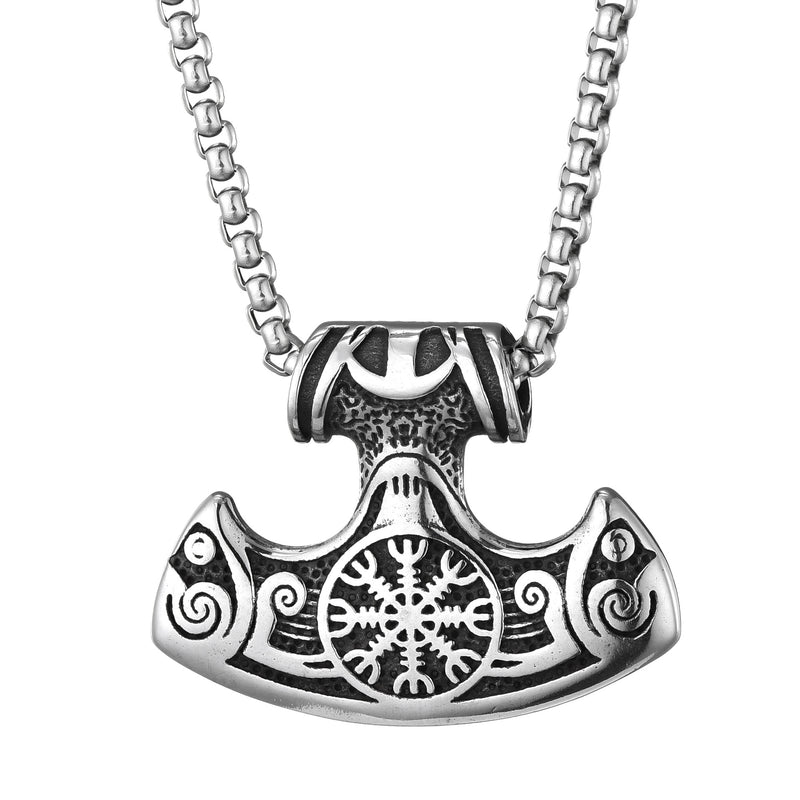 Norse Drakkar Hammer Necklace